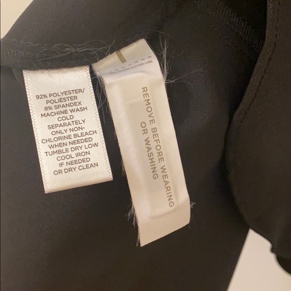 NWT Petite Loft Black Wraparound Flutter Dress - Picture 7 of 7